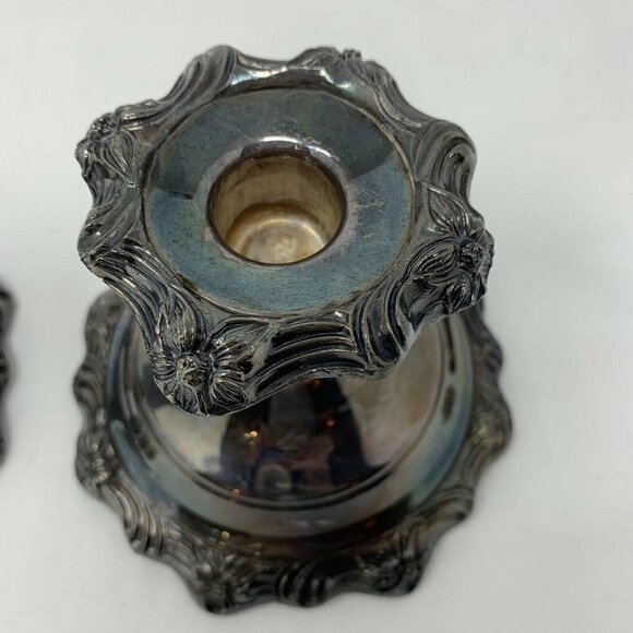 Vintage Sheridan Silver Candle Holders (set of 2) - Picture 9 of 12